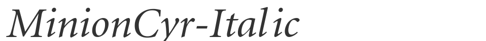MinionCyr-Italic font preview