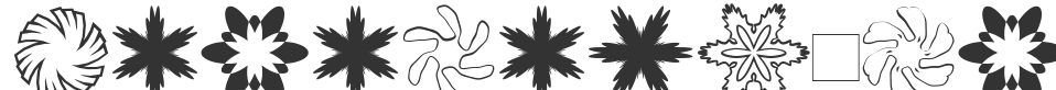 MiniPics-Snowflakes font preview