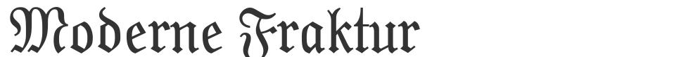 Moderne Fraktur font preview