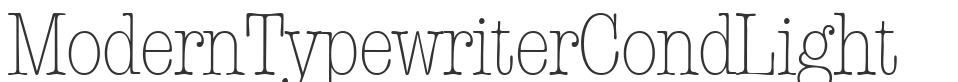 ModernTypewriterCondLight font preview