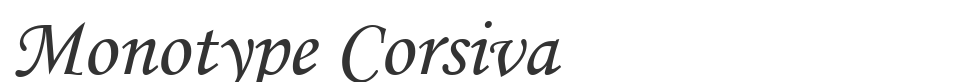 Monotype Corsiva font preview