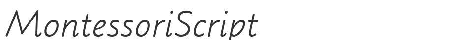 MontessoriScript font preview