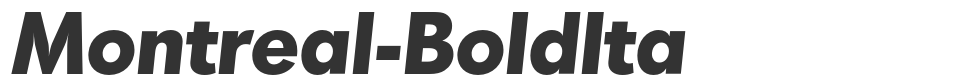 Montreal-BoldIta font preview