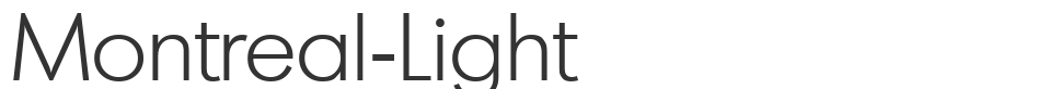 Montreal-Light font preview