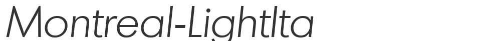 Montreal-LightIta font preview