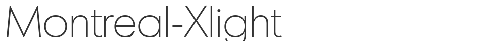 Montreal-Xlight font preview