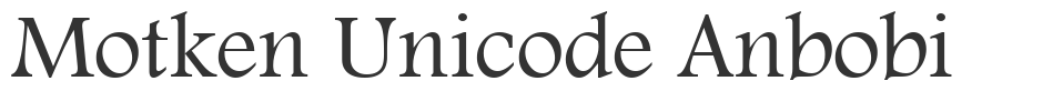 Motken Unicode Anbobi font preview