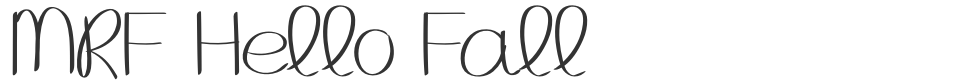 MRF Hello Fall font preview