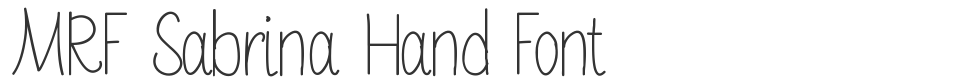 MRF Sabrina Hand Font font preview