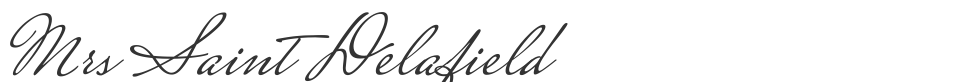 Mrs Saint Delafield font preview