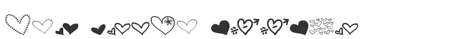 MTF Heart Doodle font preview