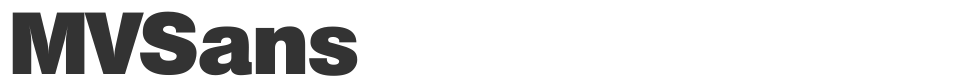 MVSans font preview