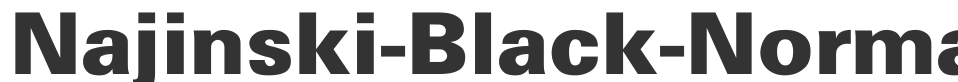 Najinski-Black-Normal font preview