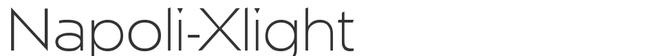 Napoli-Xlight font preview