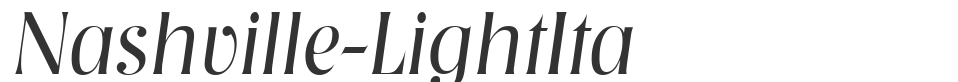 Nashville-LightIta font preview