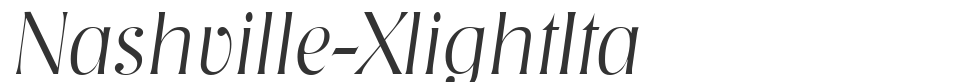 Nashville-XlightIta font preview