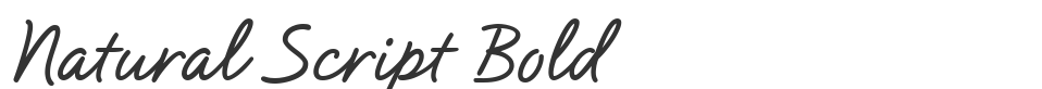 Natural Script Bold font preview
