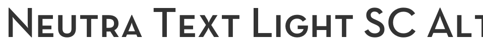 Neutra Text Light SC Alt font preview