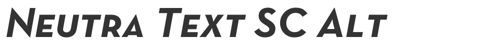 Neutra Text SC Alt font preview