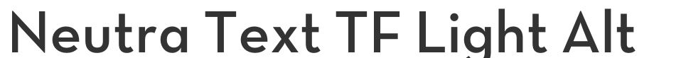 Neutra Text TF Light Alt font preview