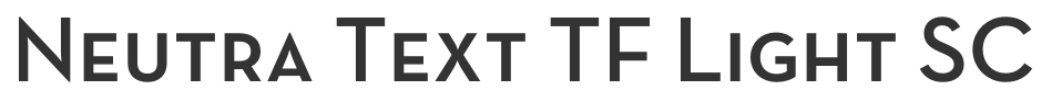 Neutra Text TF Light SC font preview