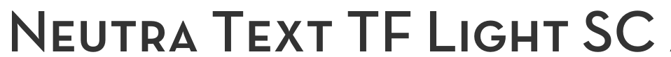 Neutra Text TF Light SC Alt font preview