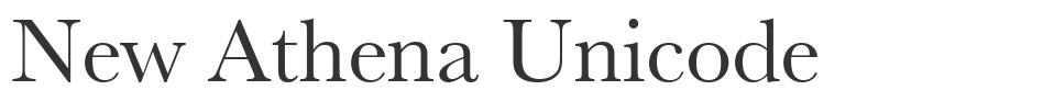 New Athena Unicode font preview
