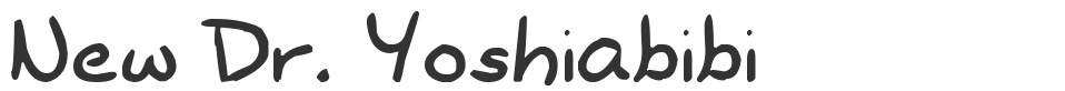 New Dr. Yoshiabibi font preview