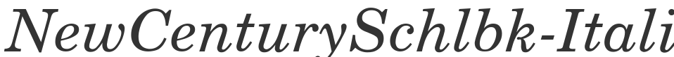 NewCenturySchlbk-Italic font preview