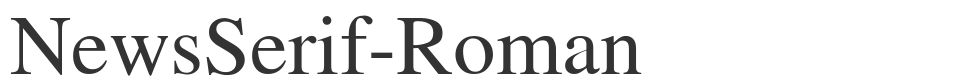 NewsSerif-Roman font preview