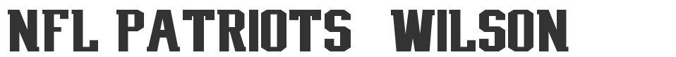 NFL Patriots (Wilson) font preview