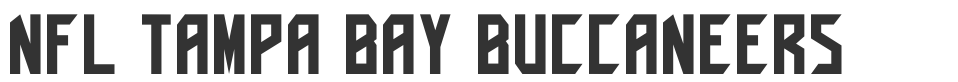 NFL Tampa Bay Buccaneers font preview