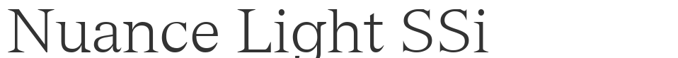 Nuance Light SSi font preview