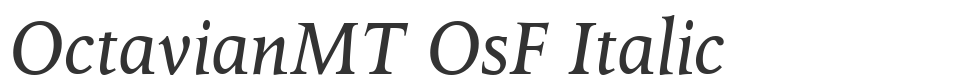 OctavianMT OsF Italic font preview