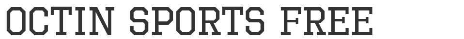 Octin Sports Free font preview