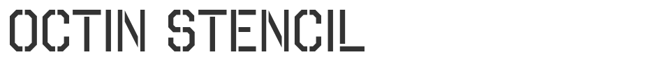 Octin Stencil font preview