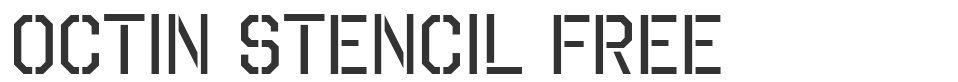 Octin Stencil Free font preview