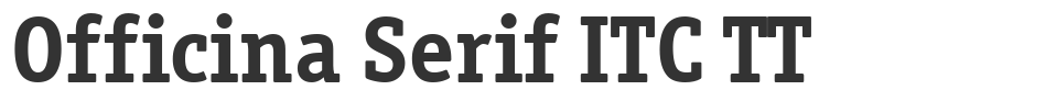 Officina Serif ITC TT font preview