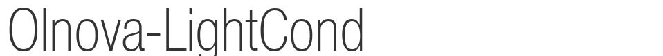 Olnova-LightCond font preview