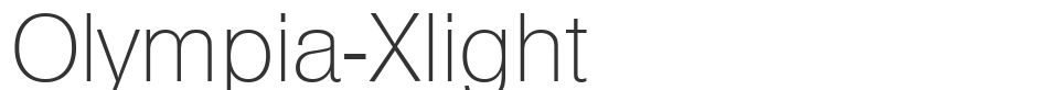 Olympia-Xlight font preview