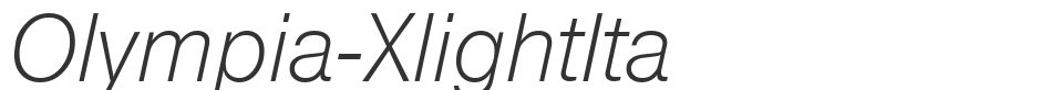 Olympia-XlightIta font preview