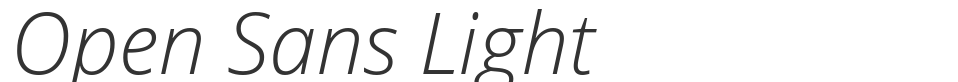 Open Sans Light font preview