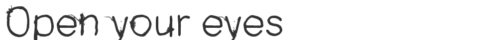 Open your eyes font preview