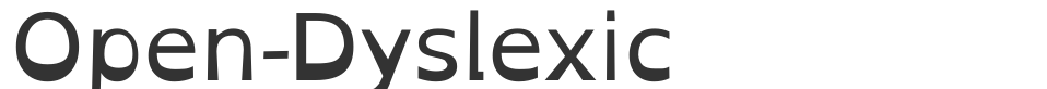 Open-Dyslexic font preview