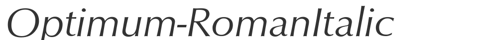 Optimum-RomanItalic font preview