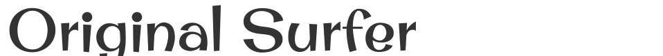 Original Surfer font preview