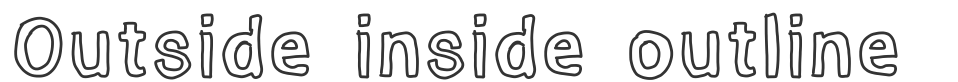 Outside inside outline font preview