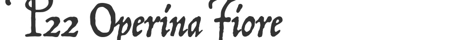 P22 Operina Fiore font preview