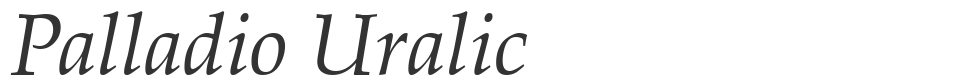 Palladio Uralic font preview
