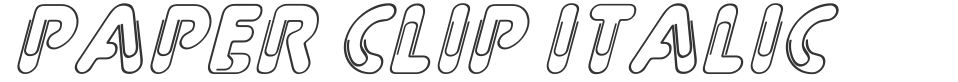 Paper Clip Italic font preview